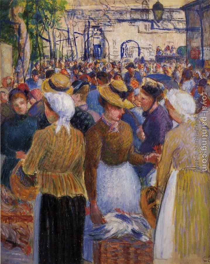 Camille Pissarro : Poultry Market at Gisors